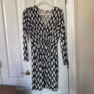 Lilly Pulitzer long-sleeve wrap dress, size S